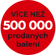 Nálepka více než 500 000 prodaných balení